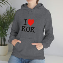 Load image into Gallery viewer, Unisex Heavy Blend™ I &lt;3 KOK Hooded Sweatshirt

