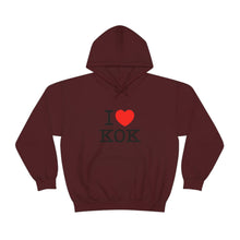 Load image into Gallery viewer, Unisex Heavy Blend™ I &lt;3 KOK Hooded Sweatshirt
