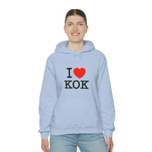 Load image into Gallery viewer, Unisex Heavy Blend™ I &lt;3 KOK Hooded Sweatshirt
