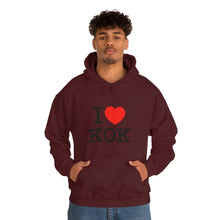 Load image into Gallery viewer, Unisex Heavy Blend™ I &lt;3 KOK Hooded Sweatshirt
