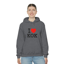 Load image into Gallery viewer, Unisex Heavy Blend™ I &lt;3 KOK Hooded Sweatshirt
