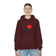 Load image into Gallery viewer, Unisex Heavy Blend™ I &lt;3 KOK Hooded Sweatshirt
