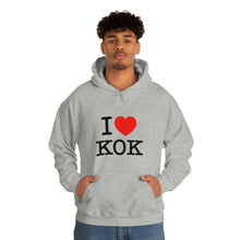 Load image into Gallery viewer, Unisex Heavy Blend™ I &lt;3 KOK Hooded Sweatshirt
