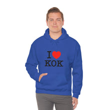 Load image into Gallery viewer, Unisex Heavy Blend™ I &lt;3 KOK Hooded Sweatshirt
