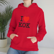 Load image into Gallery viewer, Unisex Heavy Blend™ I &lt;3 KOK Hooded Sweatshirt
