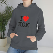 Load image into Gallery viewer, Unisex Heavy Blend™ I &lt;3 KOK Hooded Sweatshirt
